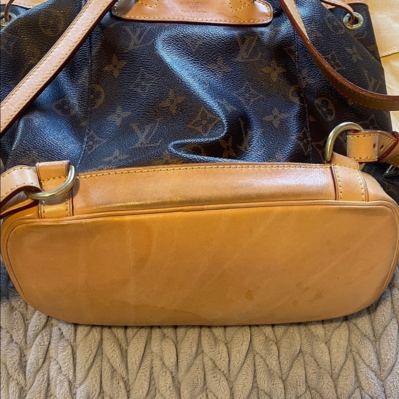 Authentic Louis Vuitton Dark Brown and Tan Monogram Backpack main image 4